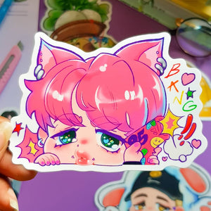 Jiminie PeekaBoo Vinyl Stickers [INSTOCK]