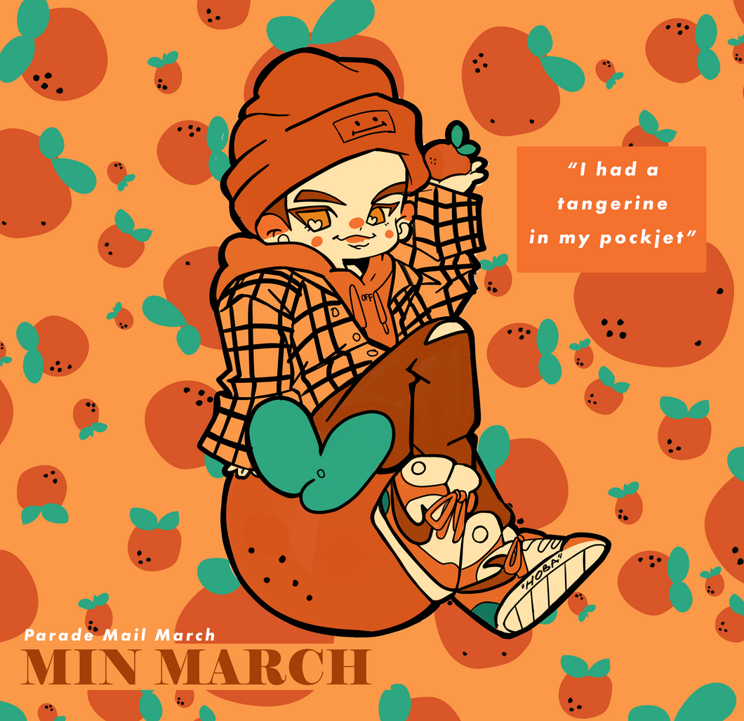 MIN MARCH Reward Pin~Tangerine Enamel Pin [INSTOCK]