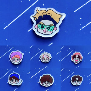 5th Muster Boy with Luv Heads ♥ Acrylic Pins♥